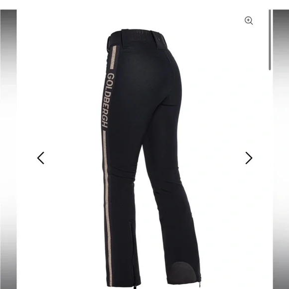 NWT Goldbergh Cher Ski Pant in Black and Gold, US Size 4 - Picture 6 of 8